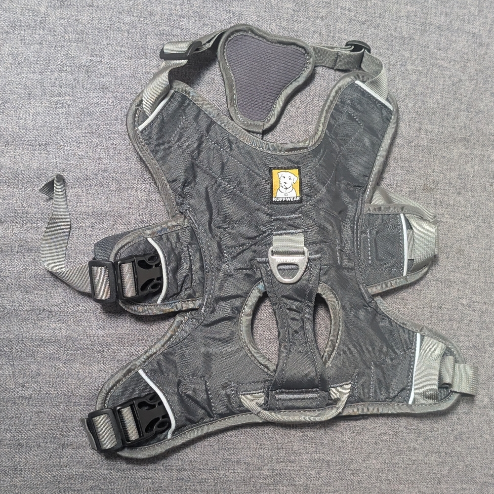RuffWear Charcoal Dog Harness with Adjustable Straps